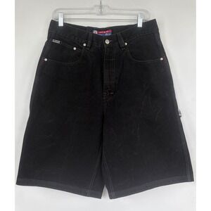 Mecca USA Vintage 90 Men 34 Black Denim Carpenter Shorts Baggy Y2K Hip Hop Skate